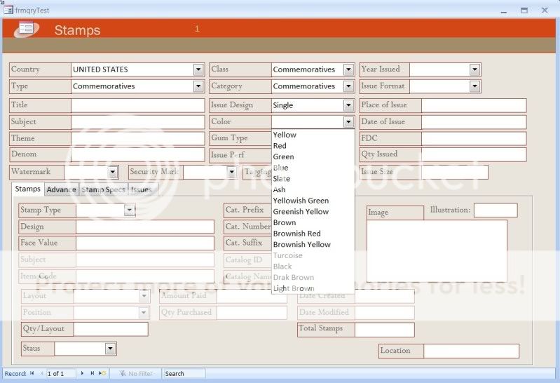 Stamp collecting Access Database Program Stamp Community Forum